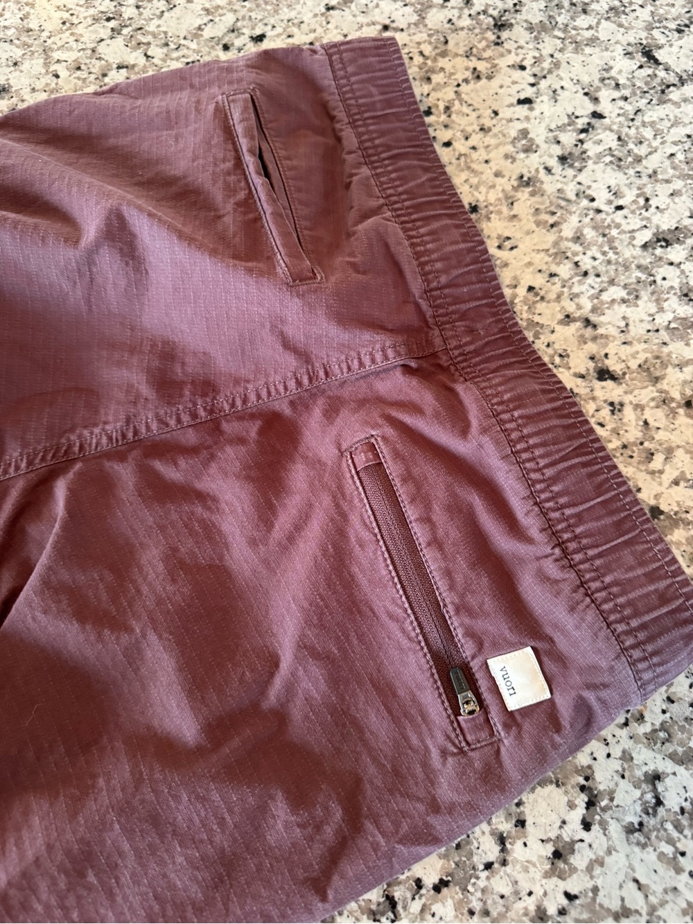 Vuori Ripstop Pant Long Burgundy Plum Drawstring Cargo Pants Size Small Long - Picture 11 of 15
